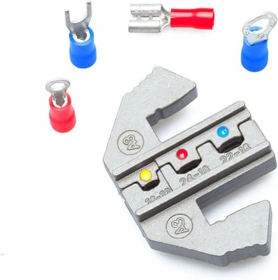 Krimptang Inzetstukken - Krimp Matrijs - Elektrisch Werk - Speciaal voor Geïsoleerde Terminals - 0.14-1.5 mm² - Zilver