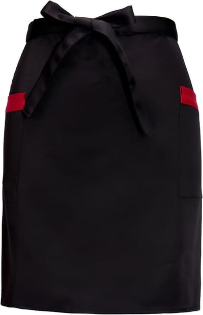 Korte Taille Schort met 2 Zakjes, Verstelbaar Schort voor Koks en Bediening, Ideaal voor Restaurant, Café en Tuinieren