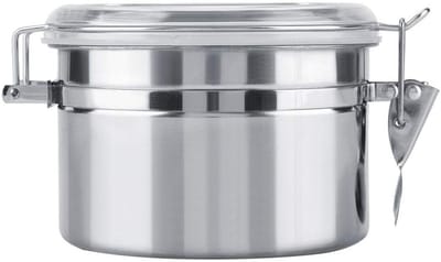 Hermetisch afsluitbare opbergdozen van roestvrij staal 800ml, luchtdichte opslagbox met transparant deksel voor keukenorganisatie en voedselbewaring
