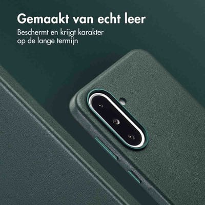 Accezz Hoesje - Geschikt voor Samsung Galaxy A36 / A56 (5G) - Magnetische Ring Leather Backcover - Cedar Green