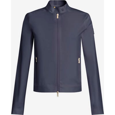 jas biker vrouw donker blauw