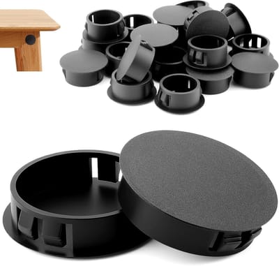 Afdekkappen voor boorgaten - Blindstoppen Gatdop - Meubels Afwerken - Nylon Kunststof Materiaal - 6 mm 30 Stuks - Zwart