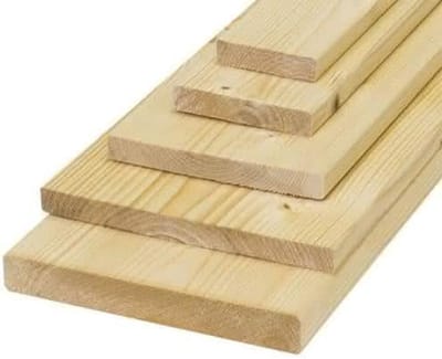 Kantplank Sparrenhout - Geschaafd Hout - Bouwprojecten Buiten - Gladde Kanten Afgeschuind - 21x95mm 140cm - Naturel
