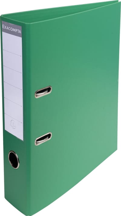 Exacompta 10x Prem'Touch® PVC Ordner met hefboom - rug 70 mm - A4 - Groen - 53743E