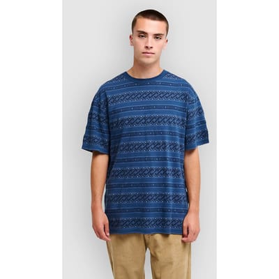 Quiksilver Birdwood Jacquard T-shirt Met Korte Mouwen Blauw L Man