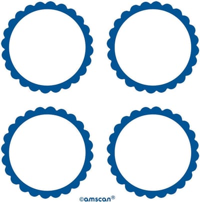 Amscan Zelfklevende Etiketten 5 Cm 20 Stuks Marineblauw
