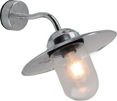 QAZQA munich - Landelijke Wandlamp voor buiten - 1 lichts - D 350 mm - Grijs - Buitenverlichting