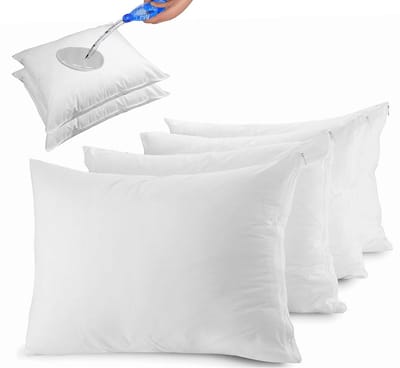 4x Waterdichte Kussenbeschermer - 50x70 - Antibacteriëel Kussensloop - Waterdichte Kussen Beschermer - Vocht beschermend - Met rits - Incontinentie Kussenbeschermer