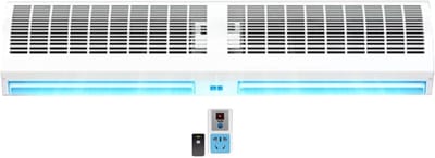 Wandventilator Luchtgordijn - Luchtbarrière Machine - Ruimtes Scheiden - Energiebesparend Ontwerp - 90 cm Breed - Wit