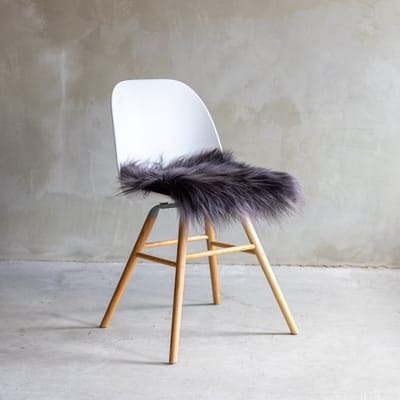 Van Buren - Stoelkussen grijs - 100% echt schapenvacht - Chairpad van IJslands schapenvacht