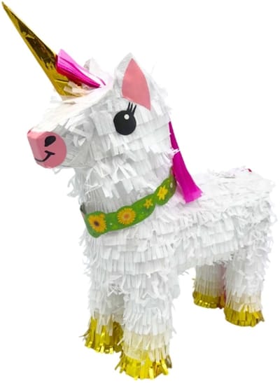 Daily Style – Piñata – Witte Eenhoorn – 46 cm – Feestdecoratie