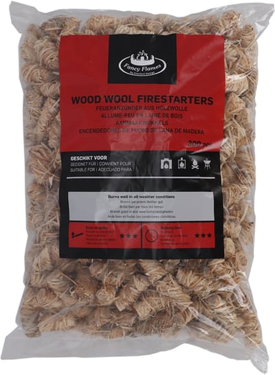 Fancy Flames Aanmaakwokkels - 300x - vurenhout en plantaardige was - rook en geurloos - barbecue