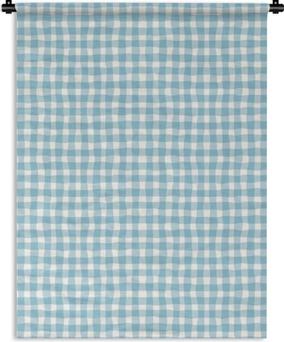 Wandkleed - Wanddoek - Pastel - Blauw - Patronen - 150x200 cm - Wandtapijt