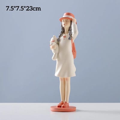 Moderne Minimalistische Kunst Figuur Sculptuur Abstracte Hars Meisje Ornamenten Kamer Woonkamer Creatieve Karakter Ornamenten Decoraties