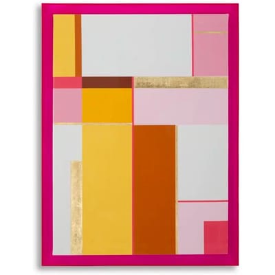 Geëmailleerde wanddecoratie met ingelijst sterrenafdruk Mauro Ferretti Laccatto Acrylic