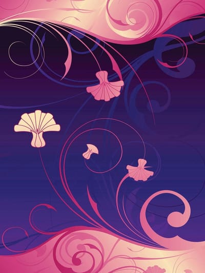 Fotobehang Flowers Abstract | XXL - 206cm x 275cm | 130g/m2 Vlies