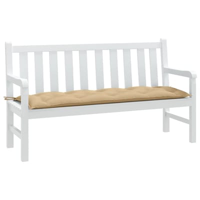 vidaXL - Tuinbankkussen - 150x50x7 - cm - stof - gemêleerd - beige