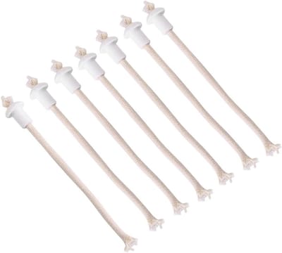 7pcs Heat Resistant Kerosene Wick - Oil Lantern Wick Replacement - Natural Cotton Core Candle Wick voor Torch en Wine Bottle Lamp - Fiberglass Wicks