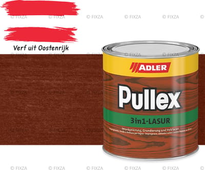 ADLER Pullex 3in1-Lazuur Abendrot, rode beits 0,75 liter