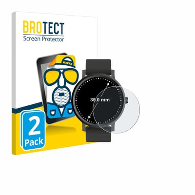 BROTECT - Screenprotector voor Ronde Displays (ø: 35 mm) - Folie Beschermfolie matte 2 Stuks