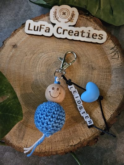 Sleutelhanger Gelukspoppetje Leidster Blauw