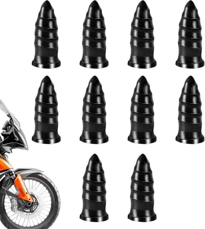 Bandenreparatie Schroefpluggen - Band Herstel Kit - Lekke Banden Repareren - Moeiteloze Bevestiging - 10 Stuks - Zwart