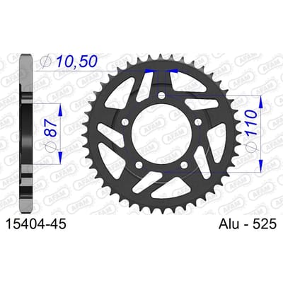 Tandwiel Afam 520 45 dents