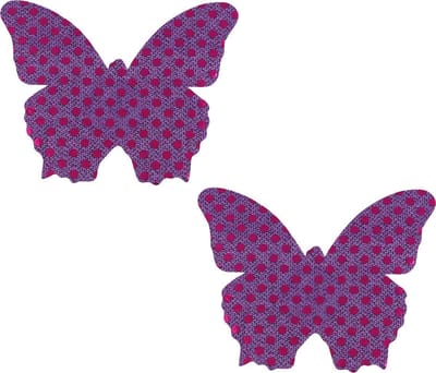 Banoch - Nipple Sticker Dotted Butterfly Purple - Vlinder Paars
