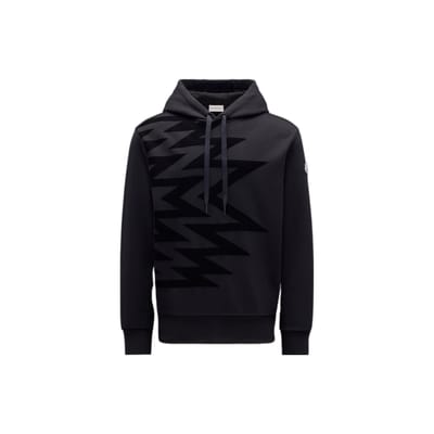 Moncler FW22 Patroon Bedrukt Casual Sport Hoodie Heren hoodies Zwart H20918G00007809KR999 XXL black