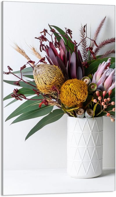 TMK ArtDeko - Snijplank - 30x52 cm - Bloemen - Glas