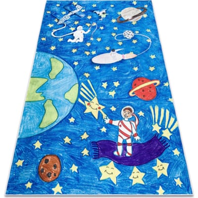 Kleden Rugsx BAMBINO 2265 tapijt wasbaar Ruimte raket voor 80x150 cm