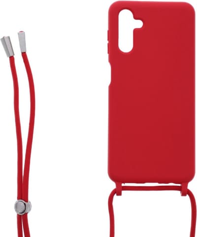 Ketting silicone telefoonhoesje Geschikt voor: Samsung Galaxy A13 5G - TPU - Silicone - Rood - ZT Accessoires