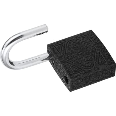 Messing kern hangslot en verdikt zwart ijzeren deurslot voor huis slaapzaal draagbaar hangslot 50 mm 50mm / 2in black