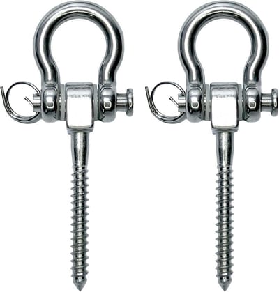 Schommelhaak Set - Stevige Haken - Hangmat Ophangen - 180 Graden Zwenkbaar - 2 Stuks 900kg - Metaal
