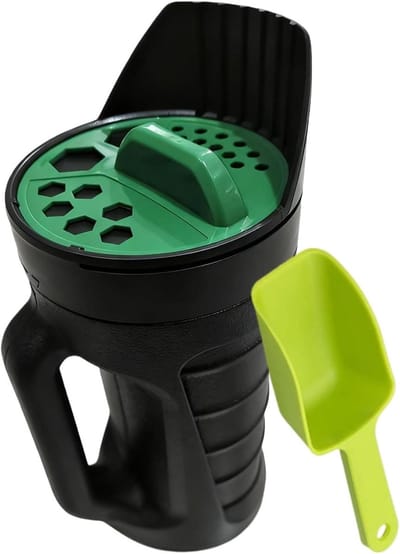 Handstrooier Tuin - Zaad Strooier - Gazon Bemesten - Gelijkmatige Verdeling - 32 cm Hoog - Groen