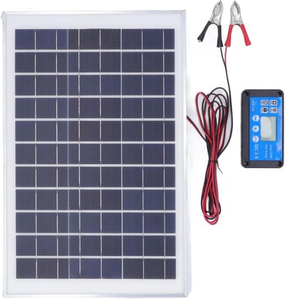 Zonnepaneel Kit - Draagbare Energie - Off-Grid Opladen - MPPT Controller Inbegrepen - 50W 18V - Zwart