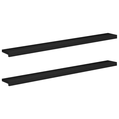 vidaXL - Raamprofielen - 2 - st - Zwart - 140 - x - 15 - x - 2 - cm - Massief - beukenhout