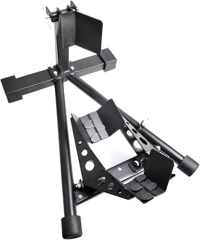 Motorfiets wielklem - Motorstandaard parkeren - Veilig motor stallen - Verstelbaar voorwiel - Tot 21 inch - Zwart