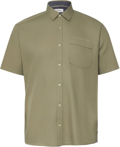 Standaard korte mouwen lichtgewicht blouse in gemengde katoen en lyocell s.Oliver