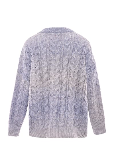 Mymo Jumper Dames Blauw wol wit