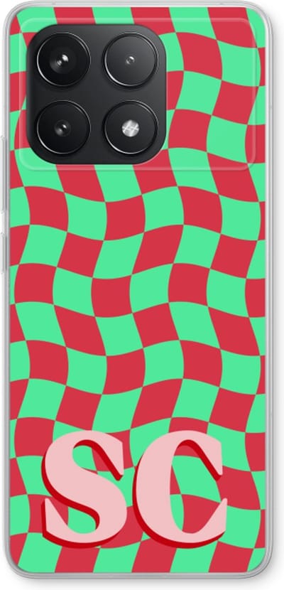 Gepersonaliseerd - Case Company® - Hoesje geschikt voor Xiaomi Poco F6 Pro hoesje - Grid Monogram - Soft Cover Telefoonhoesje - Bescherming aan alle Kanten en Schermrand