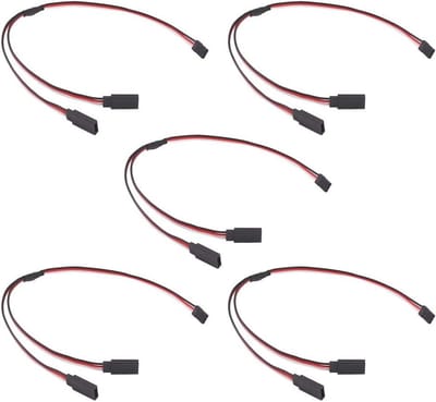 5 Stuks 12" Servo Y-harnas Verlengkabel 22AWG 60 Kernen voor RC Auto en Helikopter
