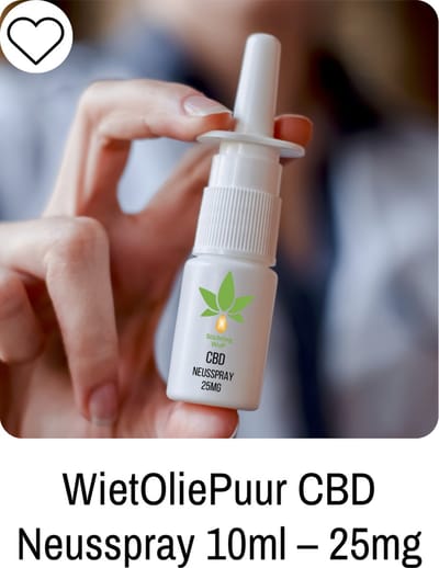WietOliePuur CBD Neusspray 2500mg - 10ml - met Cannabidiol & Hennepextract - Verzorgende Neusspray voor de Neusslijmvliezen - THC-vrij & Vegan