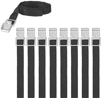 Proplus caravan/camper fietsen spanbanden/sjorbanden/bindriemen - 8x stuks - 100 cm - Auto/caravan/camper fiets accessoires