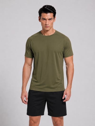 SparkNine Pulsegear sport t-shirt - heren - sneldrogend & ademend - S - groen - lichtgewicht - ideaal voor trainen, rennen & fitness
