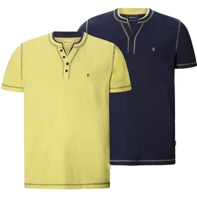 Babista herren T-Shirts, Set Van 2 - 48/50 - donkerblauw - Plus Size