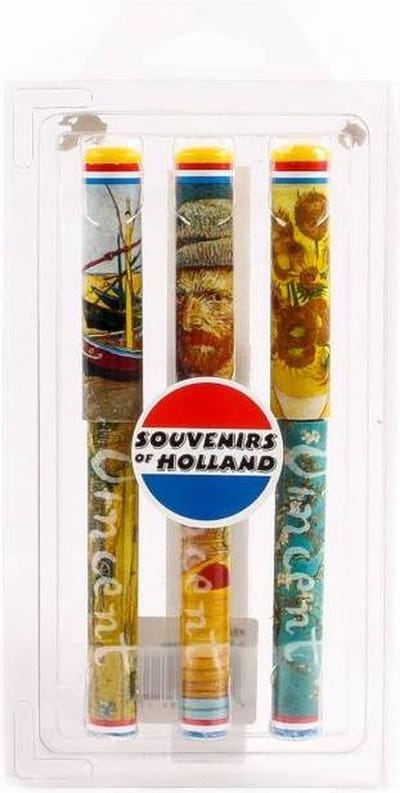 Pennen In Blister 3 Assorti Van Gogh - Souvenir