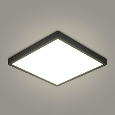 Haobosic Triproof LED Plafondlamp - Vierkant Zwart 30cm - 36W Neutraalwit (4500K)