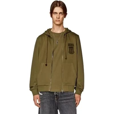 Diesel Ginn K10 Sweatshirt Met Rits Groen S Man