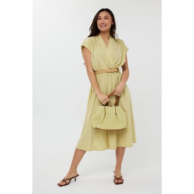 EsQualo Dress Long Wide Lemon Pie Maat: 36 | Blousejurken Outlet | Dames | Geel